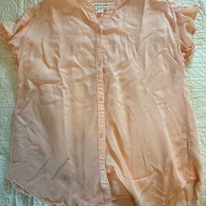 Cloth & Stone Light Peach Button-Down Shirt